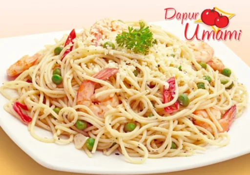 Espaguetis con Camarones