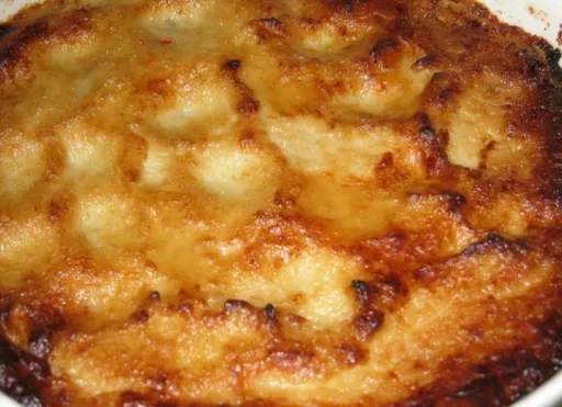 Pastel de carne picada con puré de repollo