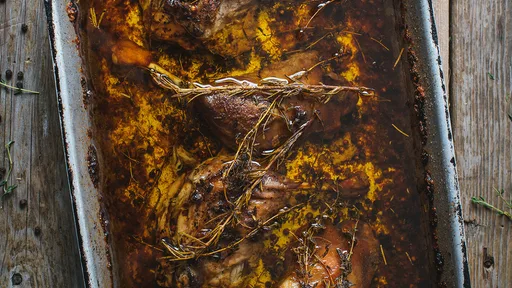 Duck confit with apricot beer