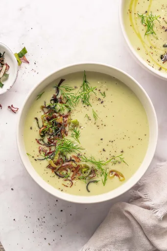 Soupe de poireaux et pommes de terre