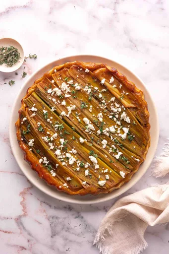 Tarte Tatin de Poireaux