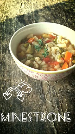 Minestrone con guisantes