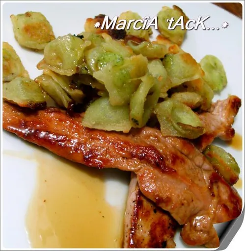 Ravioles sautées et aiguillettes de canard au miel