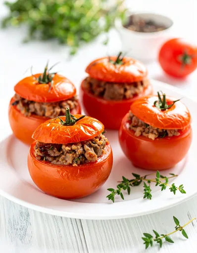 Tomates rellenos al tomillo