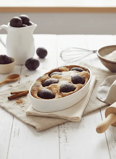 Clafoutis aux prunes à la cannelle