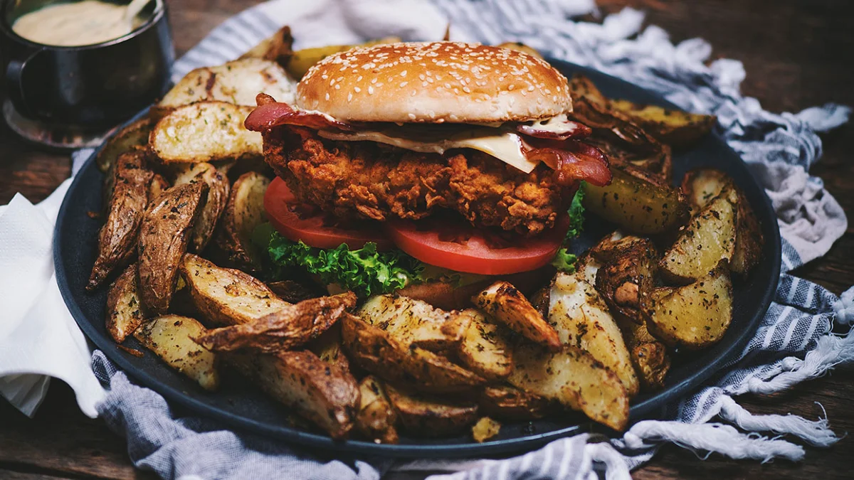 Knuspriger Hähnchenburger