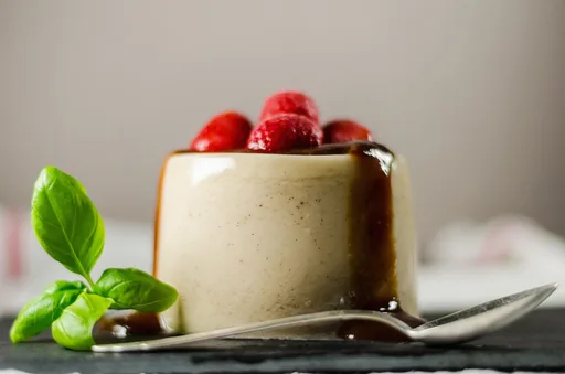 Postre de panna cotta