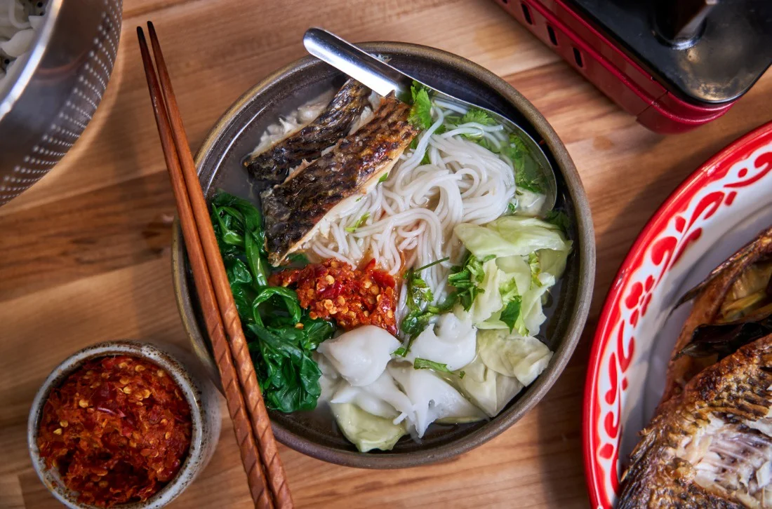 Lao Ginger Noodle Soup | Khao Poon Jeow King