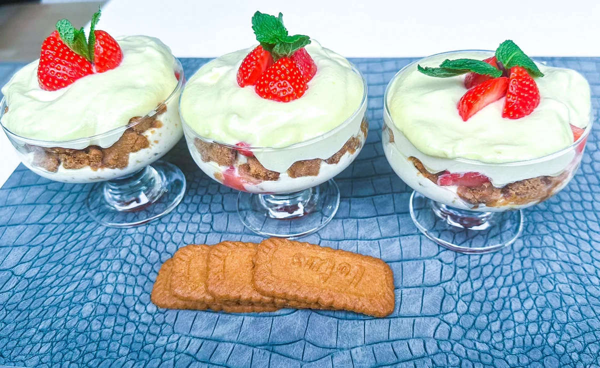 Tiramisu aux fraises et spéculoos
