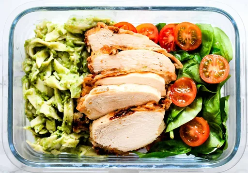 Chicken and Avocado Pasta Meal Prep