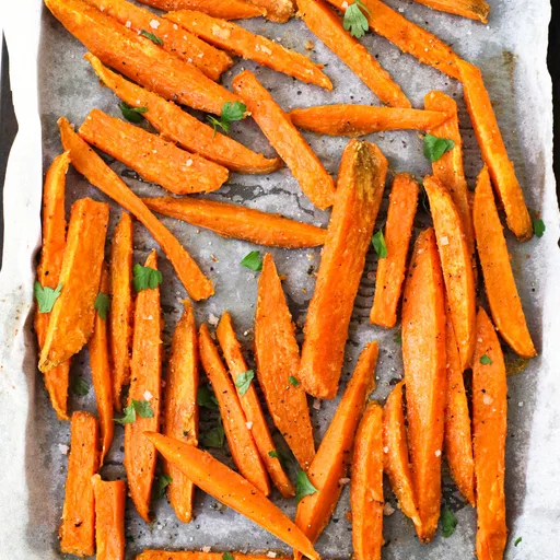 Patatas dulces al horno crujientes