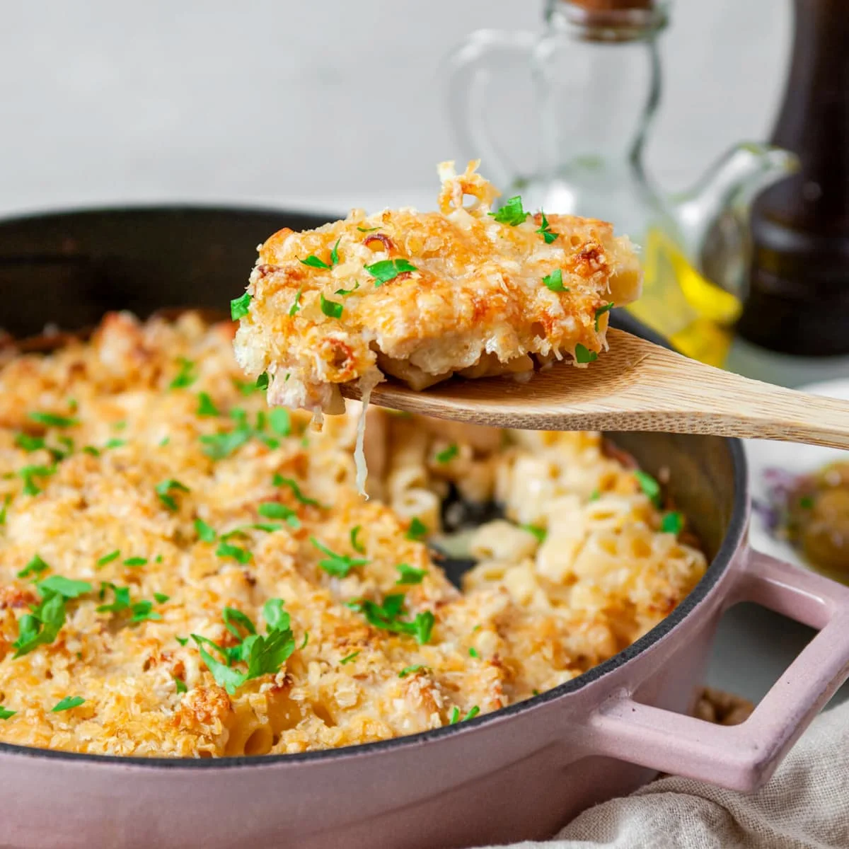 Pasta me Pulë Cordon Bleu në Tigan për 30 Minuta