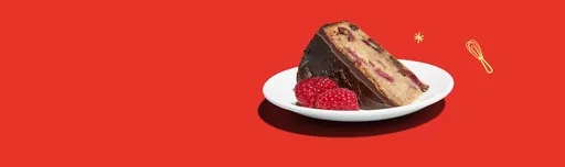 Pastel de chocolate y frambuesa
