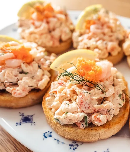 Toast Skagen (Swedish Shrimp Salad Toast)