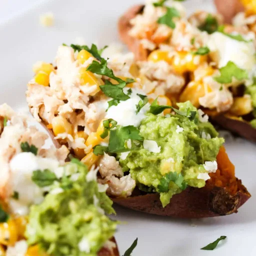 Chicken Stuffed Sweet Potatoes