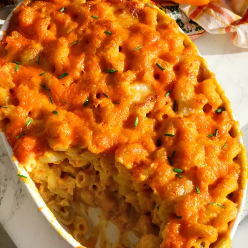Macarrones con queso y calabaza cremosos