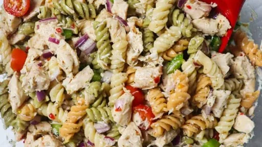 Ensalada de pasta italiana con pollo en Instant Pot