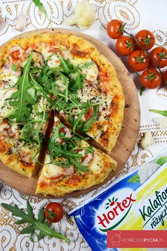Pizza con base de coliflor