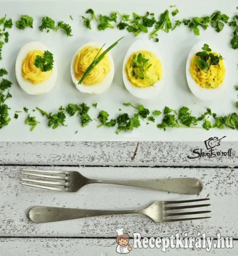 Huevos rellenos de Pascua con pato y especias