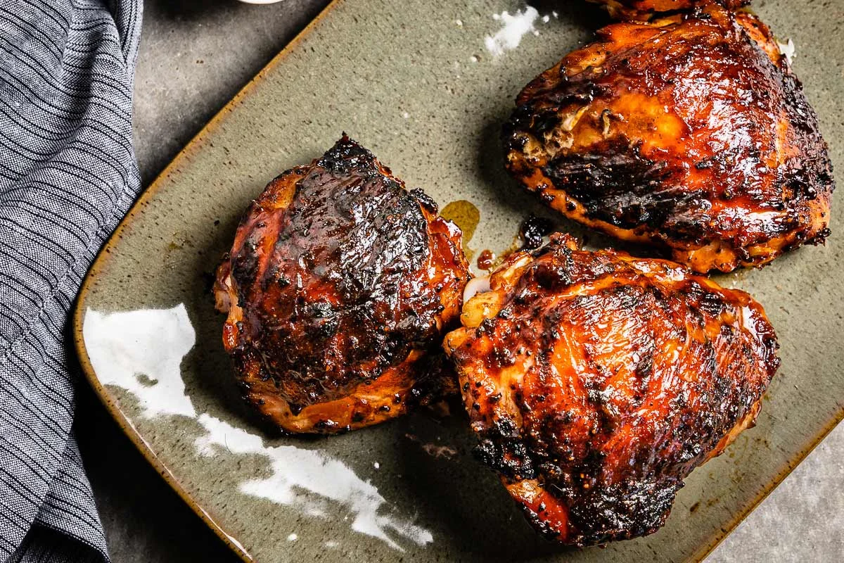 Grilled BBQ Chicken Thighs