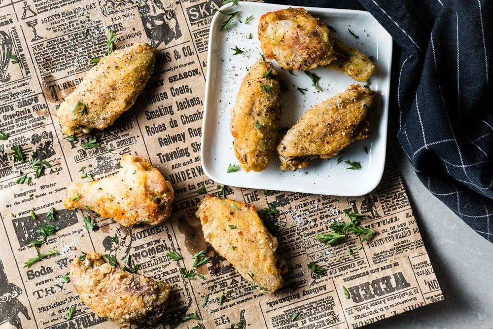 Air Fried Salt and Pepper Chicken Wings