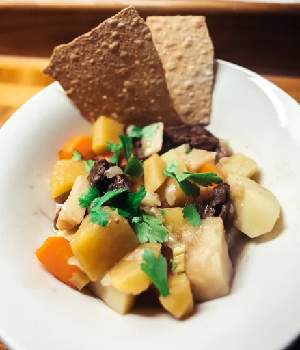 Brun Lapskaus (Norwegian Beef + Vegetable Stew)