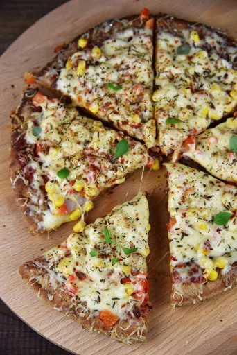 Pizza rápida de espelta en sartén