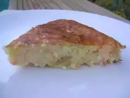 Quiche de patata y salmón ahumado