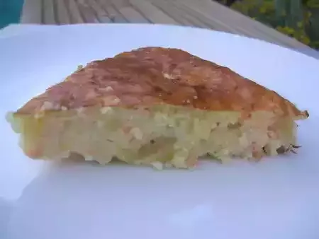 Quiche de patata y salmón ahumado