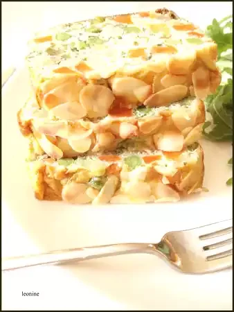 Vegetable terrine with almonds