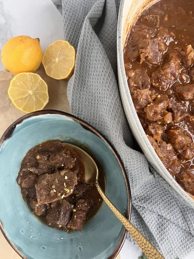 Homemade tender beef goulash