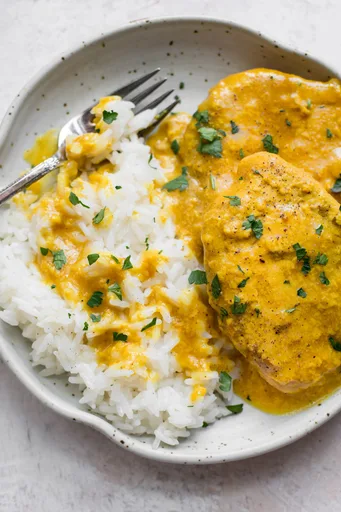 Chuletas de Cerdo a la Miel y Mostaza en Olla de Cocción Lenta