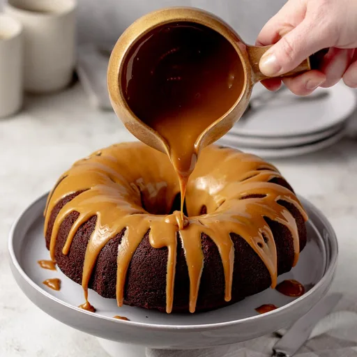 Bizcocho de chocolate en molde Bundt