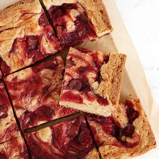 Rhubarb Blondies
