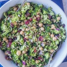 Crunchy Broccoli Salad with Maple Mustard Dressing