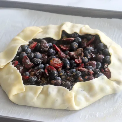 Mixed Berry Galette with Cherries and Blueberries Recipe (Sip Bite Go)