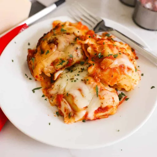 Lasaña de raviolis en olla de cocción lenta
