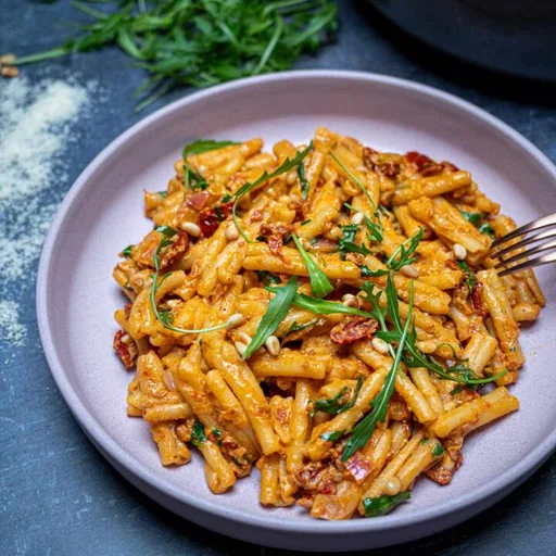 Pasta Cremosa con Queso de Cabra y Tomates Secos