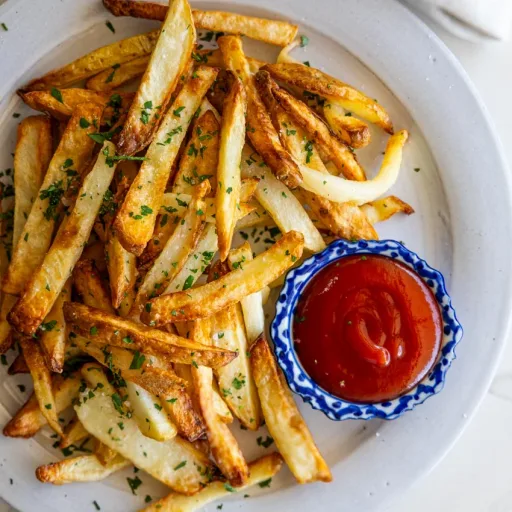Patatas fritas en freidora de aire