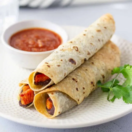 Flautas de frijoles negros y boniato