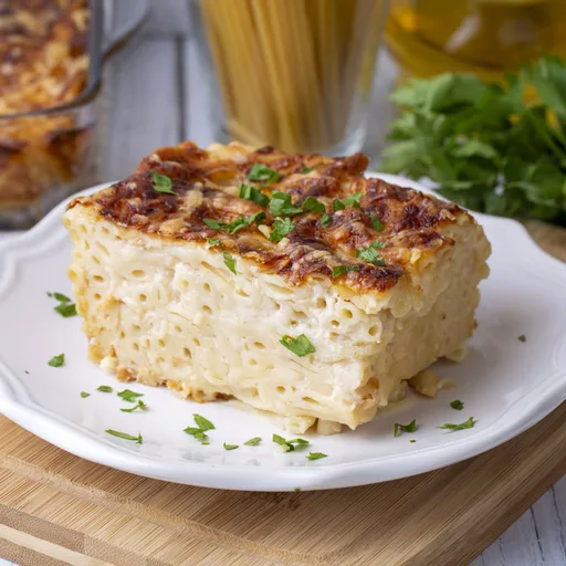 Krémes, sajtos rakott tészta