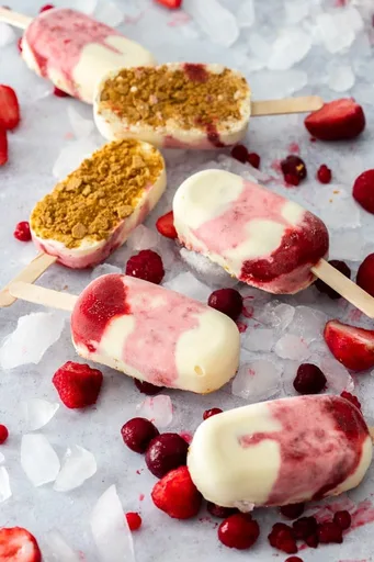 Strawberry Cheesecake Ice Cream Bars