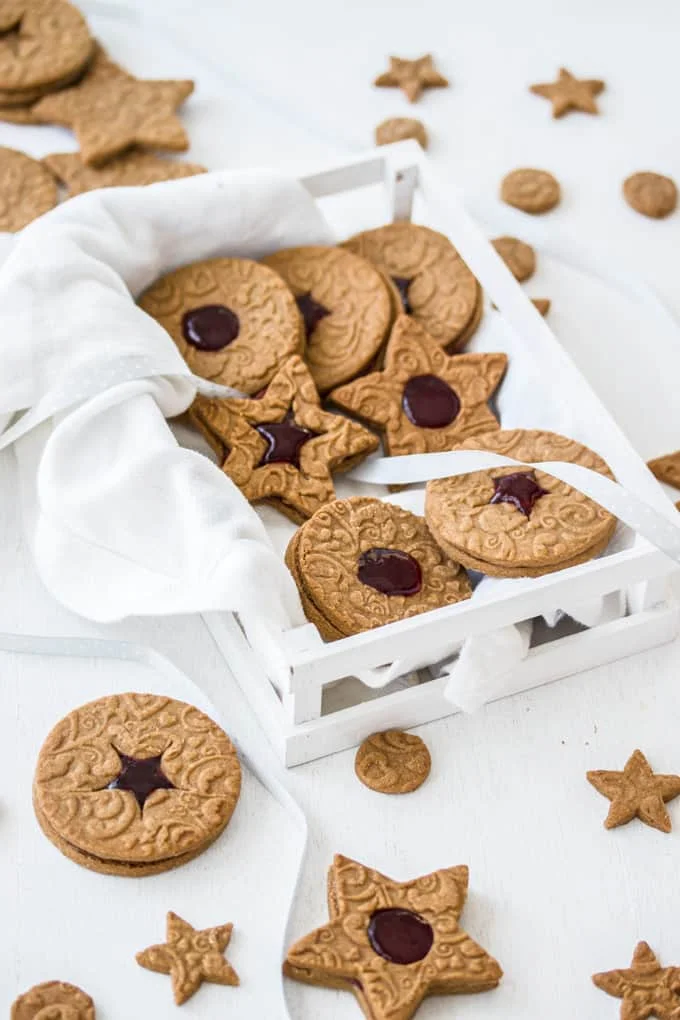 Jam Filled Speculaas Cookies