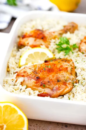 Lemon Chicken and Rice Casserole