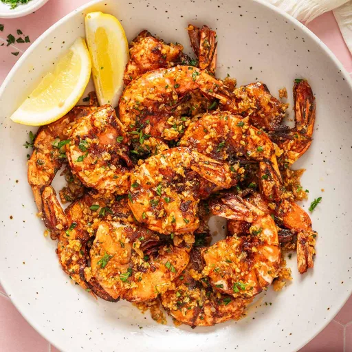 Gambas al ajillo estilo hawaiano