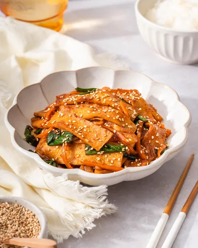 Korean Fish Cake Stir Fry (Eomuk Bokkeum)