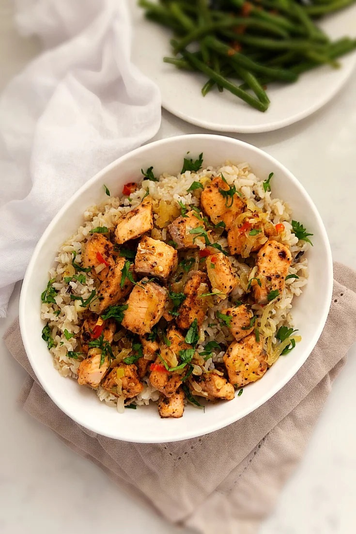 Brown Rice with Salmon