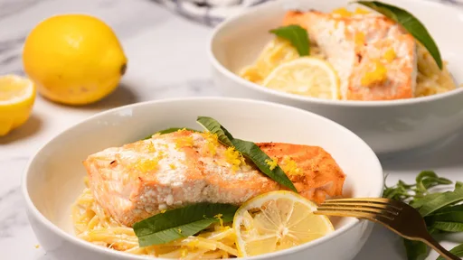 Receta de pasta cremosa de salmón a los cítricos