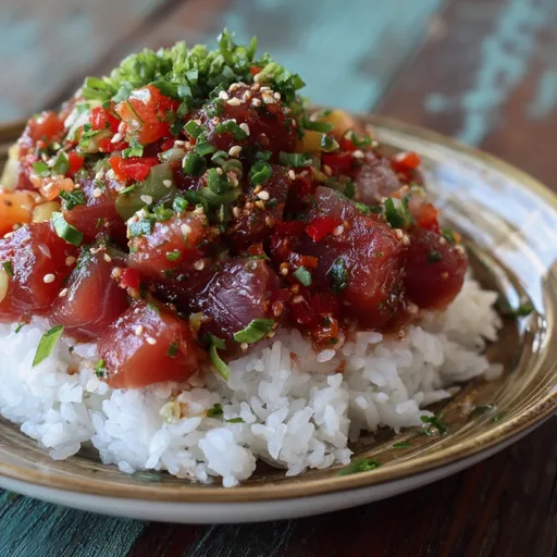 Receta de poke hawaiano de atún aleta amarilla