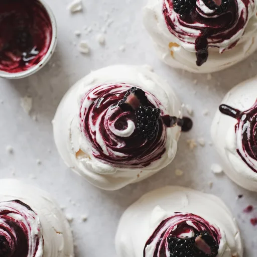 Blackberry Pavlovas